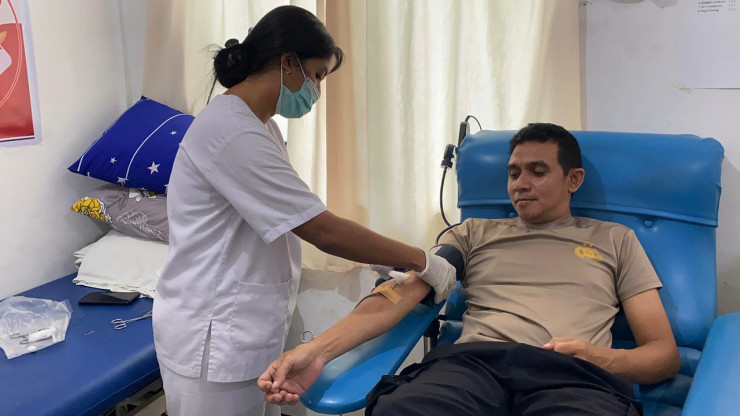 Bhakti Kesehatan Hari Bhayangkara, Polres Flores Timur Gelar Donor Darah