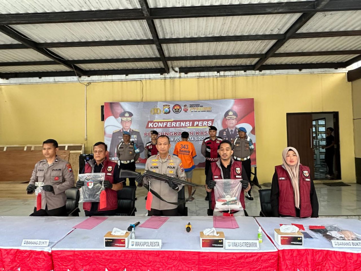 Polresta Sidoarjo Ungkap Pelaku dan Motif Tertembaknya Pria di Kedungboto Porong