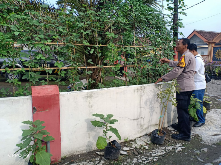 Bhabinkamtibmas Desa Kenongo Ajak Warga Dukung Program Ketahanan Pangan Melalui Pemanfaatan Pekarangan Sayuran