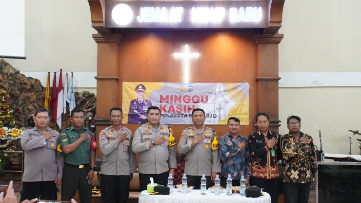 Bertemu Jemaat Gereja, Kapolresta Sidoarjo Terbuka Serap Aspirasi Kamtibmas