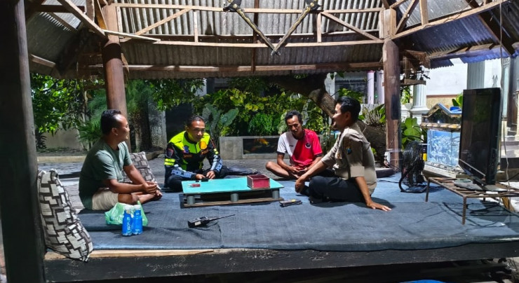 Polsek Wonoayu Ajak Warga Giatkan Poskamling Guna Cegah Gangguan Kamtibmas