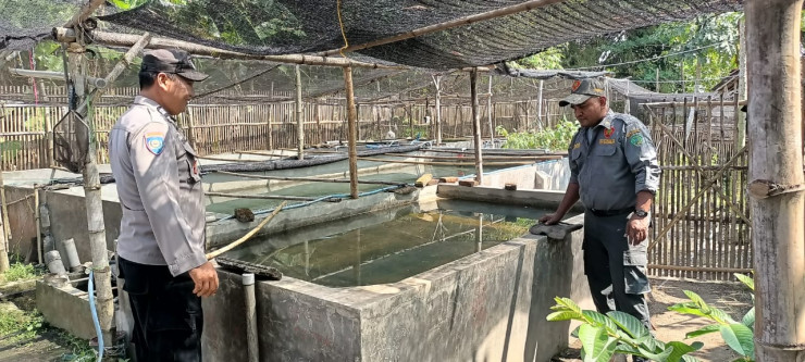 Polsek Tarik Lakukan Patroli Ketahanan Pangan di Desa Mergosari