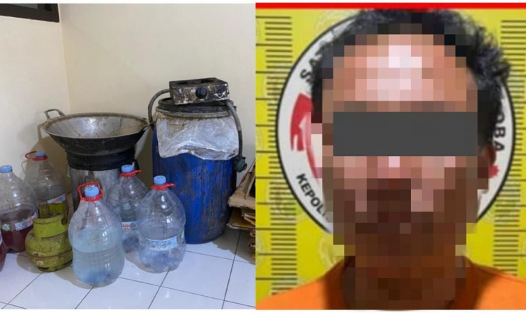 Polisi Ungkap Kasus Produksi Miras Tanpa Ijin di Tulungagung,Tersangka dan Barang Bukti Berhasil Diamankan