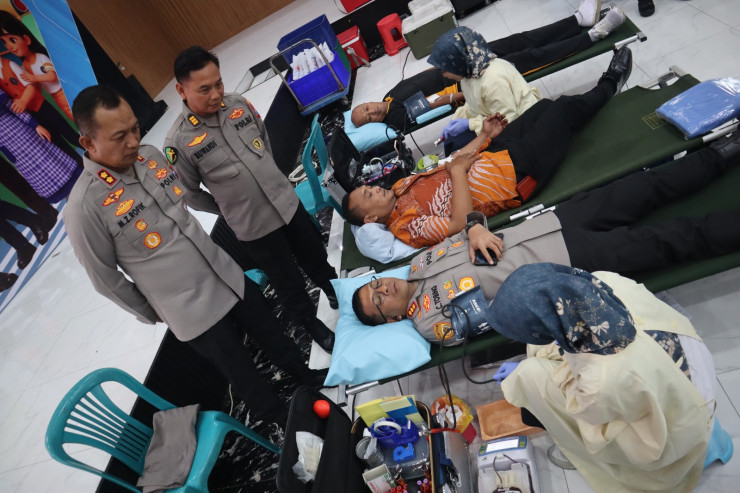 Jelang Hari Bhayangkara ke-80, Polresta Sidoarjo Gelar Donor Darah