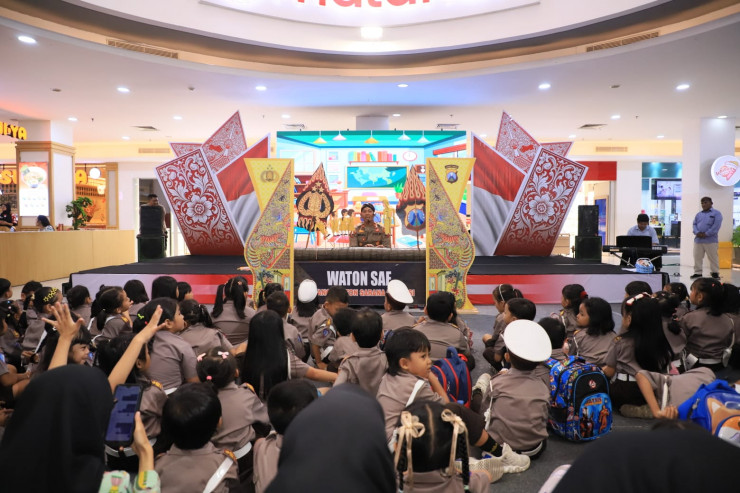Polres Kediri Kota Gelar Wayang Karton Sarana Edukasi di HKGB ke-74 Tahun 2026