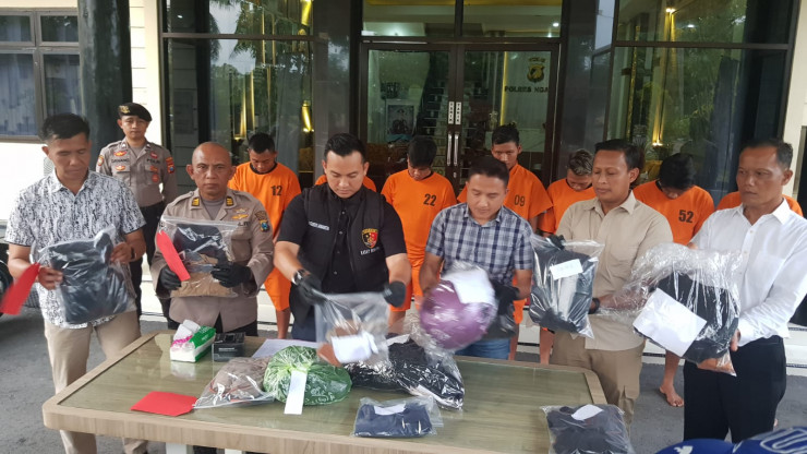 Polres Ngajuk Berhasil Amanakan Belasan Tersangka Pengeroyokan oleh Oknum Pesilat