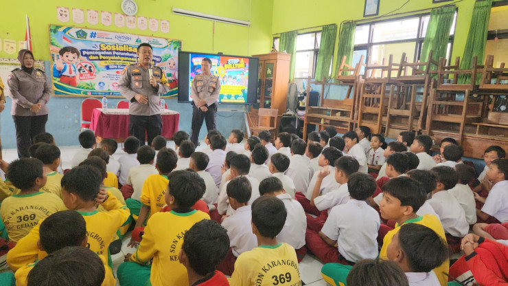 Sidoarjo Aspirasi Siswa Cegah Bullying, Polsek Gedangan Beri Edukasi Pelajar SDN Karangbong